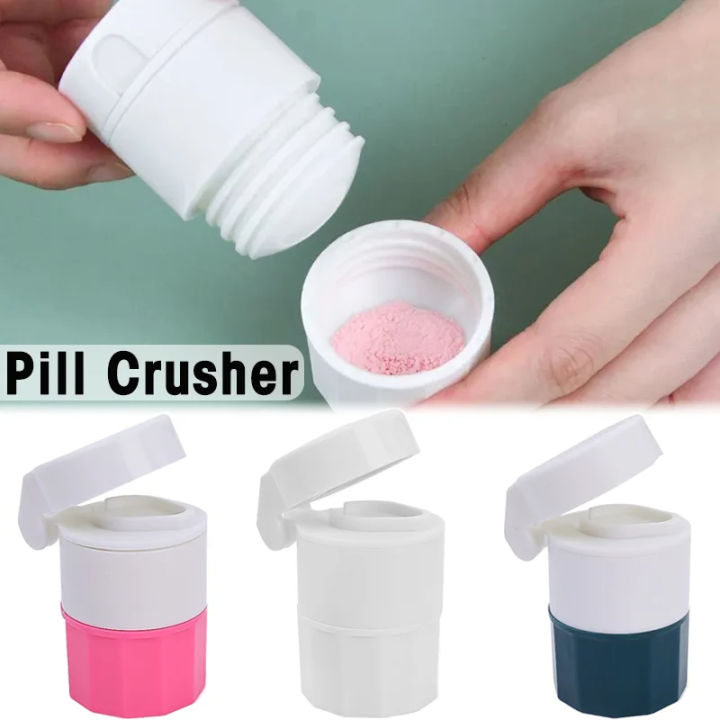 Powder Splitters 4 In 1 Portable 4 Layer Powder Tablet Grinder Powder Pill Cutter Travel ...