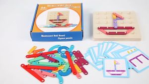 Montessori Nail Board Jigsaw Puzzle Early Education and Development Toys