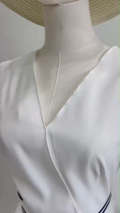 TW22509  Set 3 ชิ้น เสื้อแขนแถบ + กางเกงแถบข้างขาสั้น + สายผูก