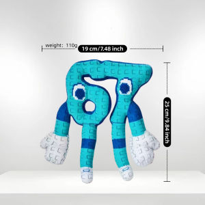 25cm Steal A Brainrot Blue No. 67 Plush Toy Anime Game Peripherals Cute House Stuffed Doll Toy Kids Christmas Birthday Gifts