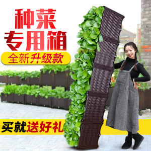 Growing Vegetables Handy Gadget Rectangular Family Flowerpot Extra Large Balcony Planter Non-Foam Plastic Vegetable Roof Small Size