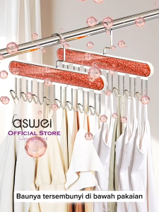 ASWEI A150KJG Aromatherapy Sling Hanger - Gantungan baju 8 in 1 Multifungsi dan Hemat ruang
