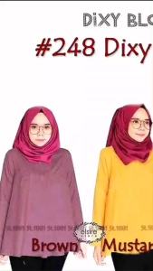 Dixy Blouse size M/L/XL-3XL atasan wanita/blouse wanita/baju wanita terbaru/baju wanita Korean style/baju wanita model baru/blouse wanita Korean style/blouse wanita Korea dewasa/Blouse terbaru import/anime series jepang/baju anime cewek cosplay/baju anime