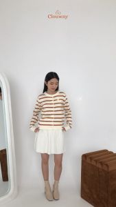 Clouwny - Naomi Stripes Cardigan Busui Friendly Premium Knitt