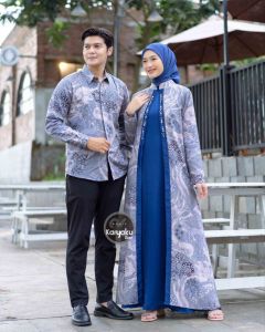 COUPLE GAMIS ALISIA BATIK SARIMBIT EXLUSIVE ALUSAN PREMIUM NEW ARRIVAL BERBUDAYA & BERGAYA KEKINIAN DI IKHSANSABIQ