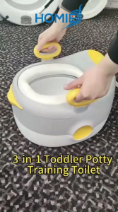 HOMIE 3-in-1 Multifunctional Baby Potty Training Toilet / Seat & Stand Stool / Safe PP+TPE & Comfort