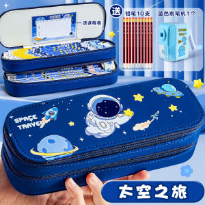 Túi Đựng Bút Chì Hai Lớp Dung Tích Lớn Túi Đựng Đồ Dùng Học Tập Nhiều Chức Năng Họa Tiết Hoạt Hình Dễ Thương Túi Đựng Bút Chì Cho Trẻ Em