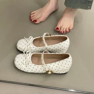 XUJIA | Elevated Mary Jane Shoes French Style Polka Dot