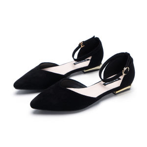 Flat Bottom Pointed Toe Single Strap Hollow out Womens Shoes Versatile Spring Fairy Tale Wedding Shoes Maidsmaids Footwear