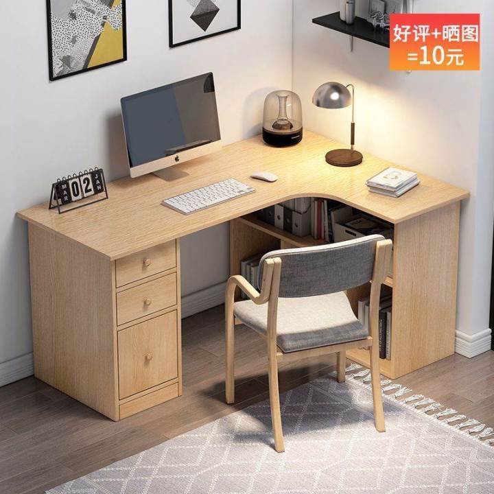 Corner Desk with a Bookcase Home Computer Desk Bedroom Student Corner