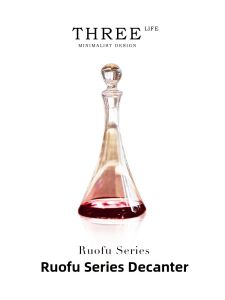 THREE LIFE | Italian Crystal Glass Decanter with Lid