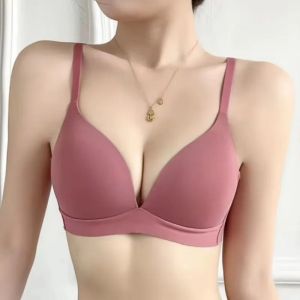 FallSweet Japanese Style Wireless Push Up Bra for Women Seamless 3/4 Cup Glossy Bralette Comfortable Underwear Female Lingerie