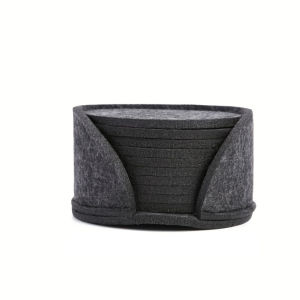 10pieces Soft Felt Coaster KitRound Table Protector Pad - Insulation Coaster Suitable for Home Vacation and Office Use