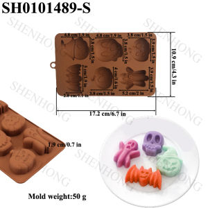 Skull or Halloween Pumpkin Design Silicone Cake Molds All Saints Day Chocolate Moulds Kitchen Biscuit Mold Child Candy Mold
