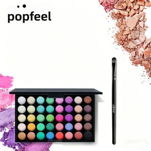 Bảng Phấn Mắt 40 Màu POPFEEL Dành Cho Người Mới Bắt Đầu Sử Dụng Dễ Dàng Có Độ Bám Màu Cao Lâu Trôi Kèm Cọ Phấn Mắt