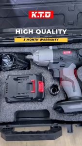 KTO Grey Cordless Impact Torque Wrench Drill Brush Torque Drill Electric Impact Wrench 780VF / 980VF Mesin Gerudi