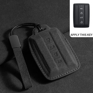 Leather Car Remote Control Key Case Cover Shell for Tank 300 500 Protective Keychain Buckle Interior Car Accessories