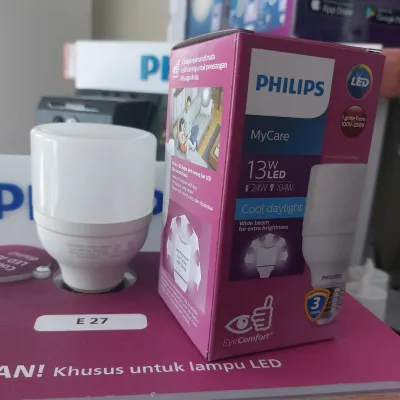 Lampu LED PHILIPS Bright 9 11 13 17 20 W Watt Warna Cahaya Putih Cool Day Light 6500K