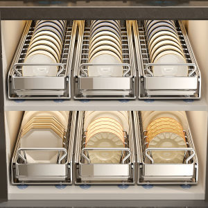 No-drilling Pull-out Dish Rack Drawer Style