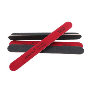5/10Pcs/Lot Wooden Nails Art File For Manicure Double-sided Black Red 100/180 Grit Sandpaper Nail Files Buffer Remove Gel Polish