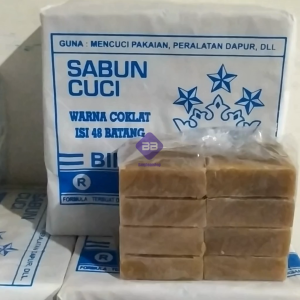 Sabun Bintang Mahkota 1 Ball/6 Pak (48 Batang Sabun) Pembersih