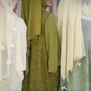 Jifang Bow knot Glass Tube Bead Tassel Plain Bubble Chiffon Shawl Pashmina Head Scarf Wraps Raya Muslim Hijabs Shawls WC78