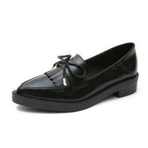 MIFEI | Pointed Toe Thick Heel British Style Womens Shoes