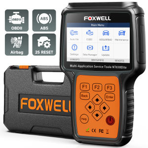 FOXWELL NT650 Elite เครื่องสแกน OBD2 แบบสองทิศทาง รองรับระบบ ABS SRS และฟังก์ชันรีเซ็ต 26+ รายการ เครื่องอ่านรหัสอัตโนมัติและเครื่องมือสแกนสำหรับรถยนต์ทุกรุ่น