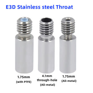 2 PCS 3D Printer Parts All Metal PTFE Tube Stainless Steel Throat V6 Hotend Smooth Heat Break For E3D Heatbreak 1.75MM Filament