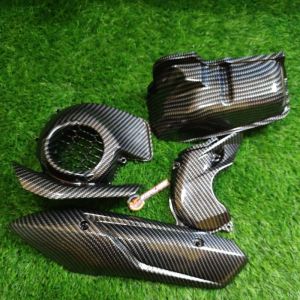 (4pcs) M3 FILTER DAN KEONGAN KIPAS COVER KNALPOT MIO M3 MIO Z FINO 125 SOUL GT XTRIDE CARBON GRATIS ONGKIR BISA COd