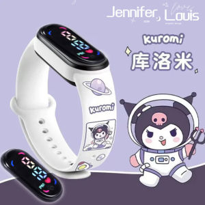 JENL Electronic Watch for Girls Waterproof Cartoon Cinnamoroll Sports Bracelet Watch for Junior High Student