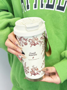 2024 New Arrival Water Cup Heat Preservation Cup Straw Girls Good-looking Large Capacity Ceramic Inner Pot Summer Tianbao Iced Coffee Cup