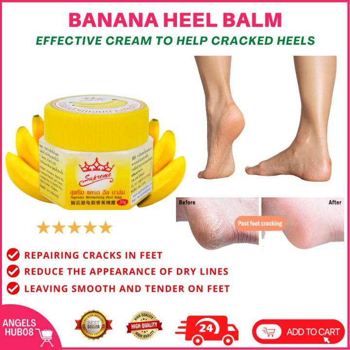 ✅👍 100% ORIGINAL SUPREME BANANA HEEL CREAM CALLUSES ORIGINAL Thailand  Banana Foot Care Balm Crack Relief Whitening Smooth Skin Creams Skin Cream 