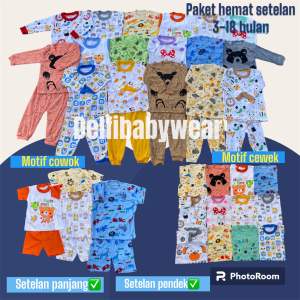 SALE 100 RB DAPAT 7 SETEL PAKET USAHA SETELAN OBLONG 3-18 BULAN CEWEK COWOK