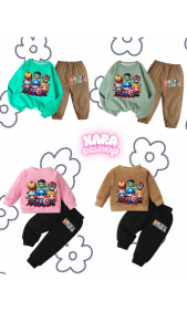 SETELAN BAJU ANAK USIA 1-5 TAHUN MOTIF AVANGERS LENGAN PANJANG DAN CELANA PANJANG