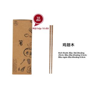 SIYUE | Đũa Gỗ Cánh Gà Chống Nóng Không Sáp Không Sơn 10 Đôi