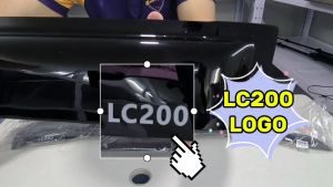 OC RAIN VISOR LANDCRUISER LC200 2008-2015 BLACK 1.8MM (11687)