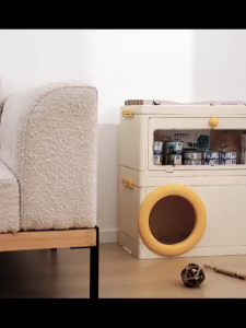 พร้อมส่ง 🐱3 in 1 รังแมว บ้านแมว กระดานลับเล็บแมว กล่องเก็บของ กรงแมวเก็บของเล่นสัตว์เลี้ยงหลายชั้น มาพร้อมที่ลับเล็บแมว