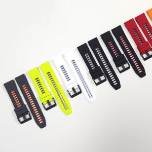 Sports Silicone Watch Bands For Garmin Fenix 7 7X 6 6X 5X/Epix Pro Gen 2/TACTIX/Descent Mk2i Mk2/Enduro QuickFit 26mm 22mm Strap
