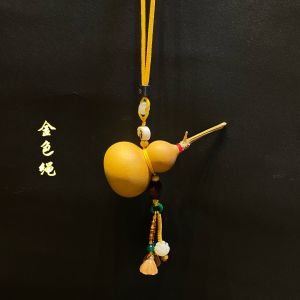 Creative Natural Bottle Gourd Automobile Hanging Ornament Crafts Small Calabash Hand Pieces Car Rearview Mirror Pendant Men and Women Hanging Ornaments