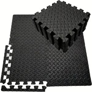 16Pcs Non-slip Waterproof Fitness Mat Shock-absorbing Floor Protection Splicing Exercise Mat Power Yoga Training Floor Tiles