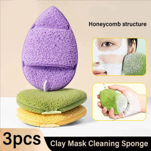 Dorisna 3 miếng bọt biển tạo bọt nhanh thân thiện với da mềm mại dụng cụ rửa mặt bọt biển rửa mặt làm sạch sâu miếng tẩy mặt nạ bùn da mặt dụng cụ chăm sóc