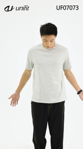 UNIFIT Mens Ribbed Knit T-Shirt Premium Textured Stretch Fabric Casual Tee Minimalist Streetwear UF07073