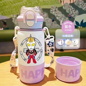 Large Capacity Childrens Stainless Steel 316 Insulated Water Bottle Portable School Water Cup for Boys And Girls Cute Cartoon