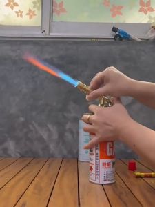 Toolshub Portable Butane Gas Torch with Adjustable Flame for Welding Cooking BBQ and Outdoor Camping