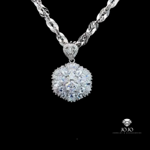 M1600 Mặt và dây chuyền nữ đính đá CZ cao cấp sáng lấp lánh