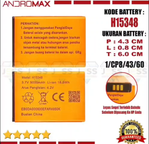 Baterai Modem Wifi Andromax Smartfren Mifi M2Y M26X1H Telkomsel ZTE WD670 Mifi Bolt Juno MV005 DC009 Battery H15348 H11348