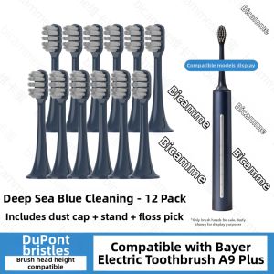 Suning Compatible Electric Toothbrush Heads for Bair Bayer A9/A9-S/A9plus Replacement Dental Care Oral Health Accessories