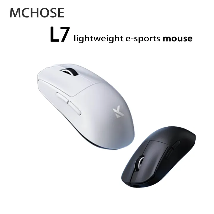 MCHOSE | MCHOSE L7 Pro Wireless Gaming Mouse L7 Ultra PAW3395 26K Sensor Dual 8K Polling 39g Ultra-Lightweight2.4GHz RF/BT/Wired Tri-Mode