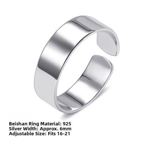 KELANXI | Trendy Minimalist Sterling Silver Ring